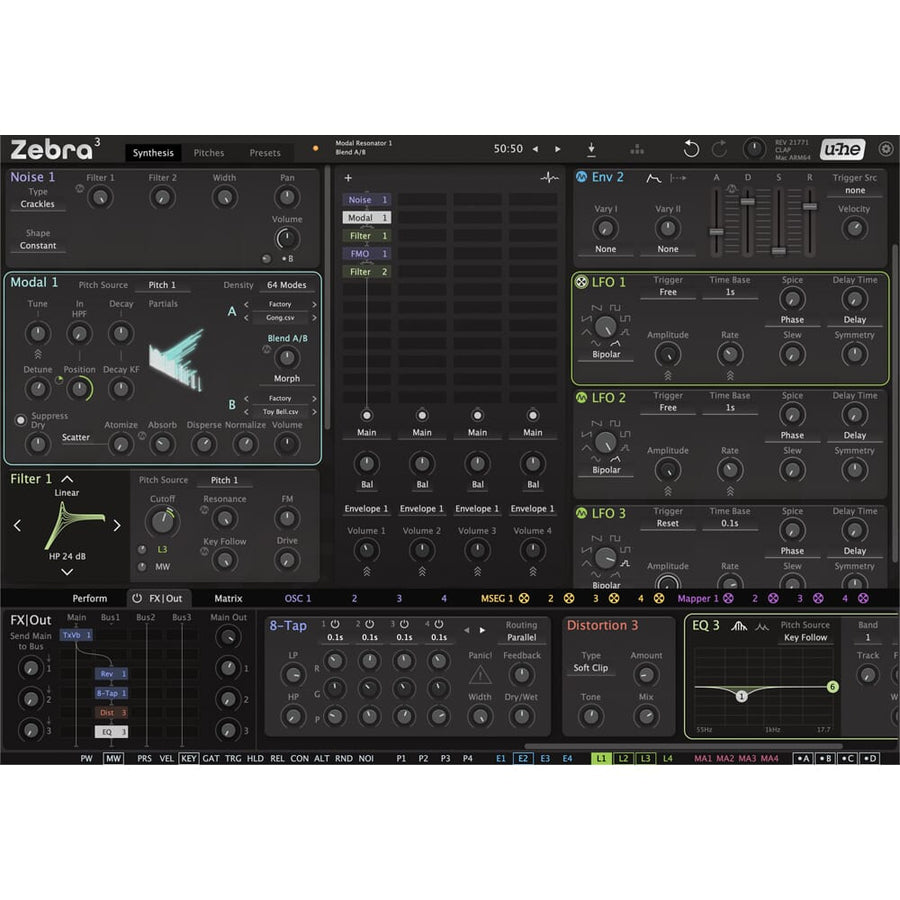 u-he Zebra 3, Deep Synthesis Plugin, Software Download