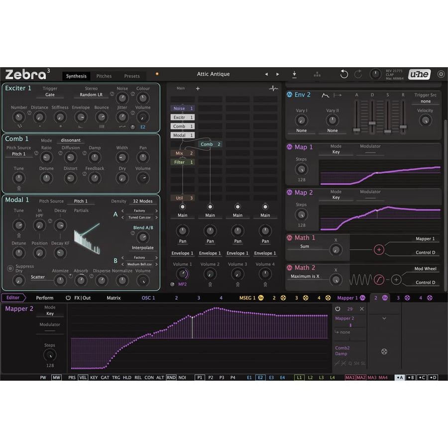 u-he Zebra 3, Deep Synthesis Plugin, Software Download