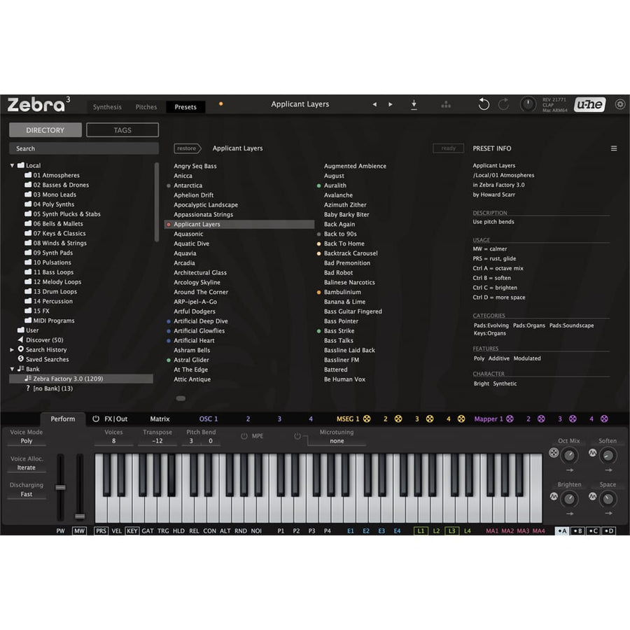 u-he Zebra 3, Deep Synthesis Plugin, Software Download