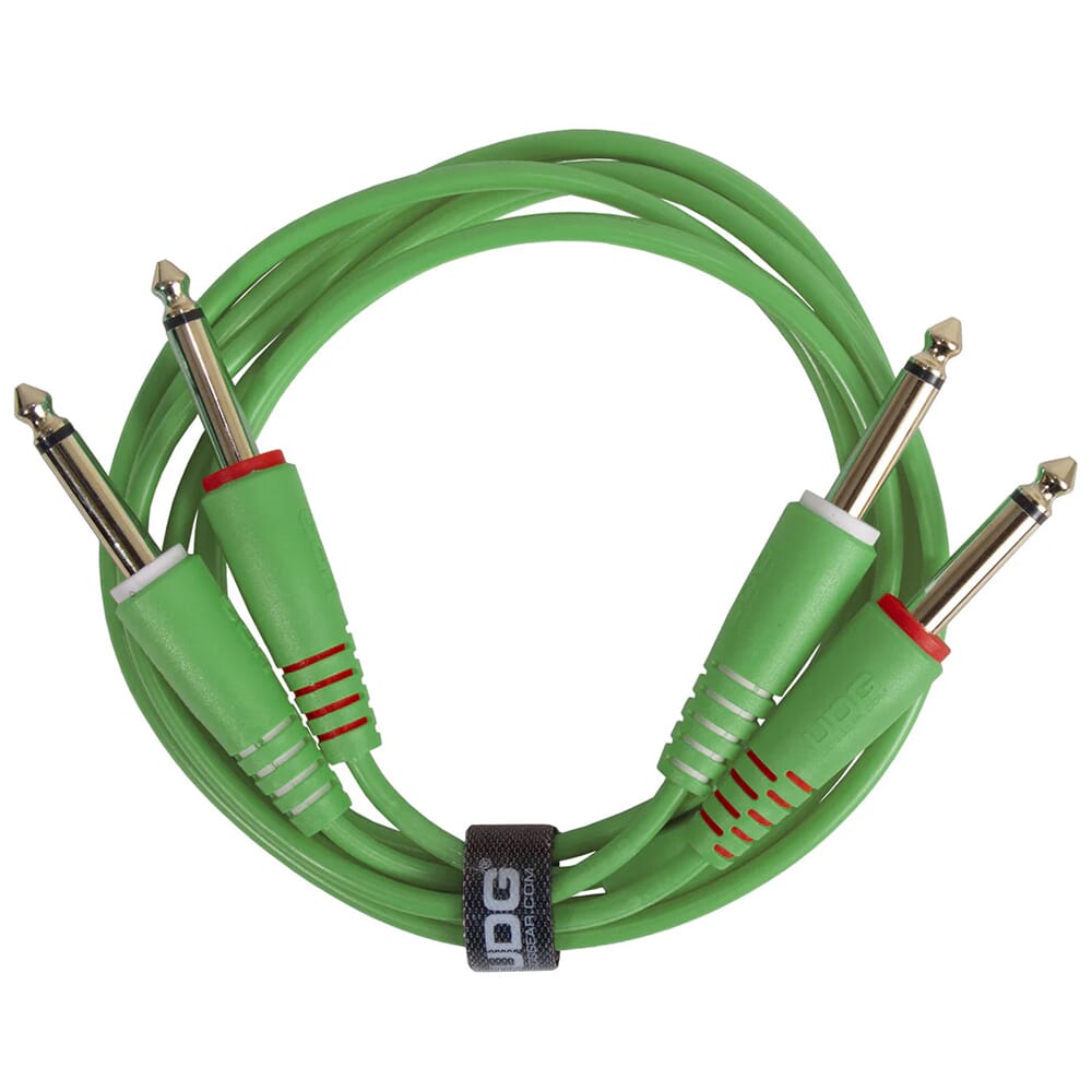 UDG Dual 1/4" TS Jack Cables, Green 3 Metre