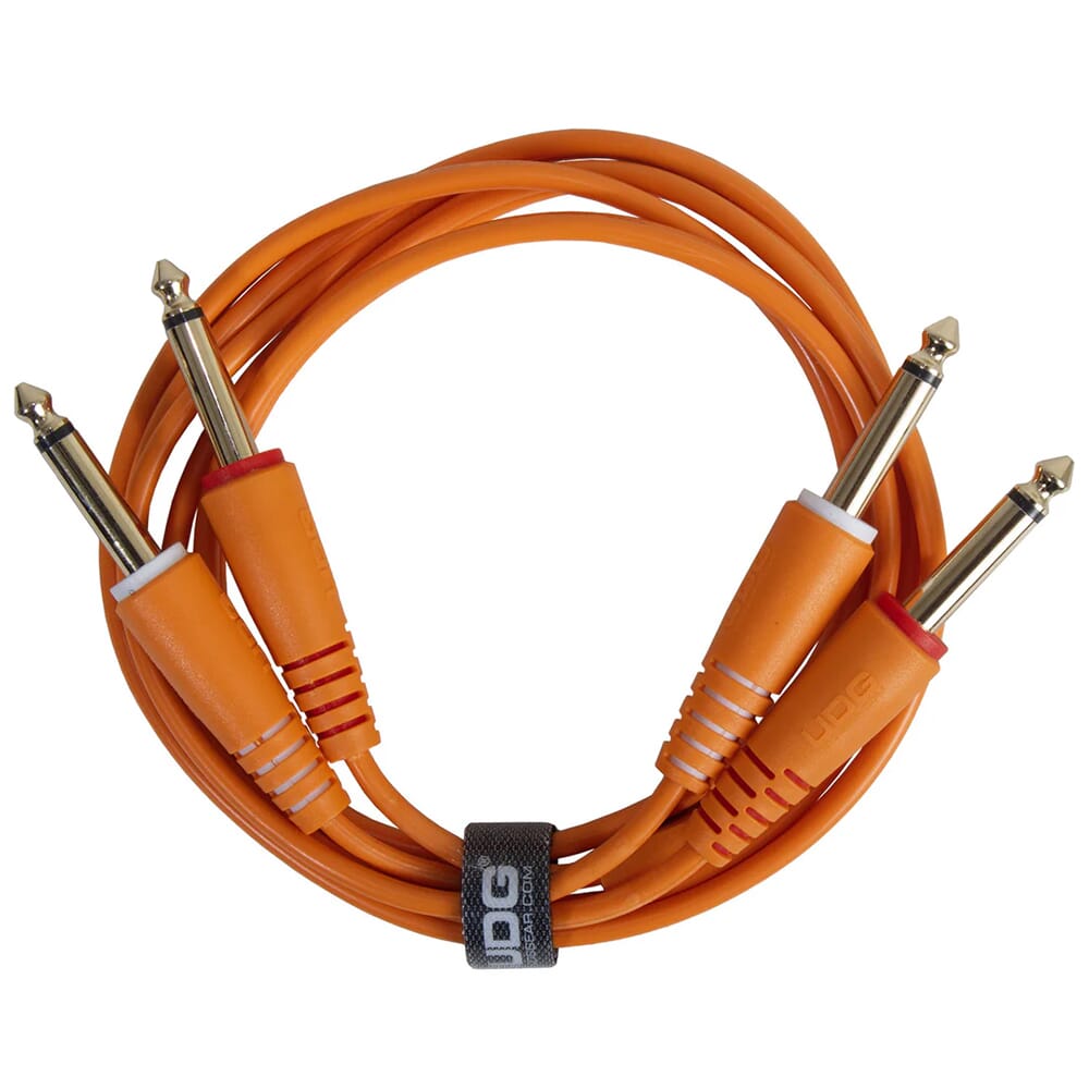 UDG Dual 1/4" TS Jack Cables, Orange 3 Metre