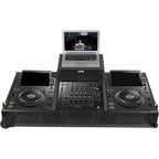 UDG Ultimate Flight Case Set AlphaTheta CDJ-3000X/DJM-A9 Black Plus, Shelf & Wheels (U91111BL)