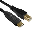 UDG USB-C to USB-B Straight Cable, Black 1.5 Metre