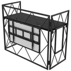 UltiMax TrussBooth-BK, Aluminium Truss DJ Booth c/w VESA TV Mount and Shelf