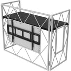UltiMax TrussBooth-WH, Aluminium Truss DJ Booth c/w VESA TV Mount and Shelf