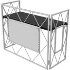 UltiMax TrussBooth-WH, Aluminium Truss DJ Booth c/w VESA TV Mount and Shelf
