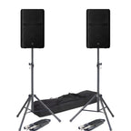 Yamaha DXR 12 MK3, Active PA Speakers with Bluetooth + Stands & Leads Bundle Deal