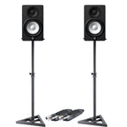Yamaha HS5 Black Active Studio Monitors + Stands & Leads