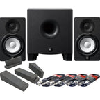 Yamaha HS5 Studio Monitors + HS8S Sub + Isolation Pads + Leads Bundle