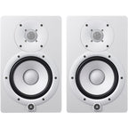 Yamaha HS7 White Active Studio Monitors + Stands & Leads