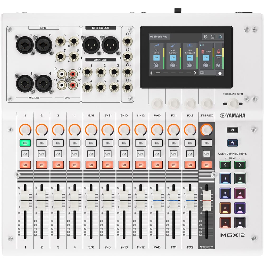 Yamaha MGX12 White, 18-Channel Digital Mixing Console