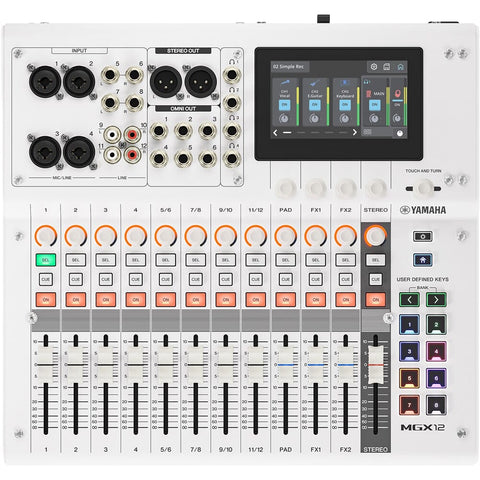 Yamaha MGX12 White, 18-Channel Digital Mixing Console