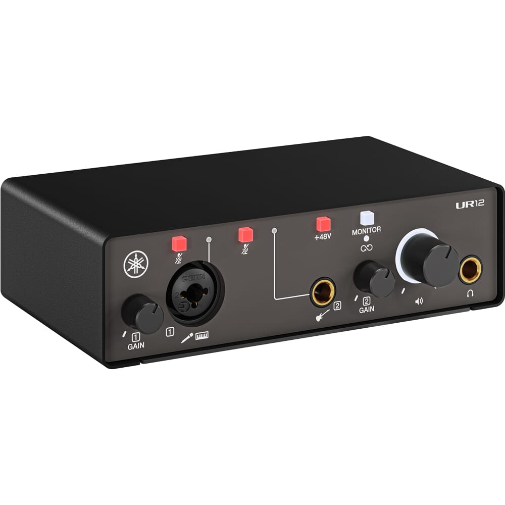 Yamaha UR12 MK3 Black, 24-Bit USB-C Recording & Streaming Audio Interface