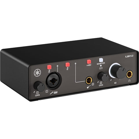 Yamaha UR12 MK3 Black, 24-Bit USB-C Recording & Streaming Audio Interface