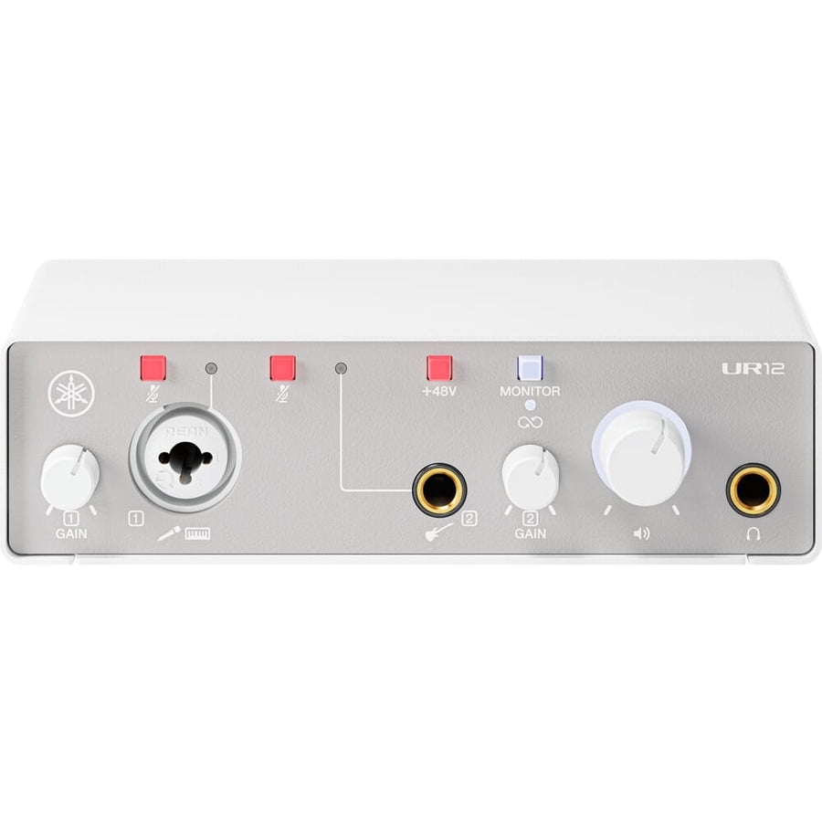 Yamaha UR12 MK3 White, 24-Bit USB-C Recording & Streaming Audio Interface