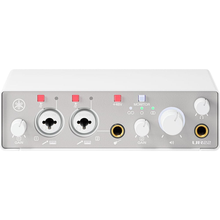 Yamaha UR22 MK3 White, 24-Bit USB-C Recording & Streaming Audio Interface
