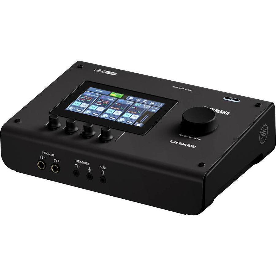 Yamaha URX22 Black, 32-Bit USB-C Audio Interface with Built-In DSP Effects & Touchscreen