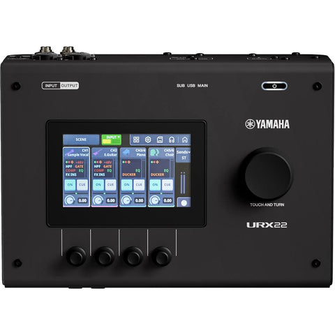 Yamaha URX22 Black, 32-Bit USB-C Audio Interface with Built-In DSP Effects & Touchscreen