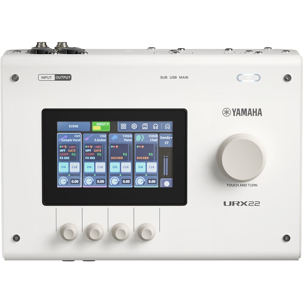 Yamaha URX22 White, 32-Bit USB-C Audio Interface with Built-In DSP Effects & Touchscreen