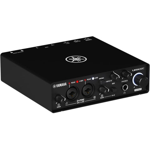 Yamaha URX22C, 32-Bit USB-C Recording & Streaming Audio Interface with MIDI