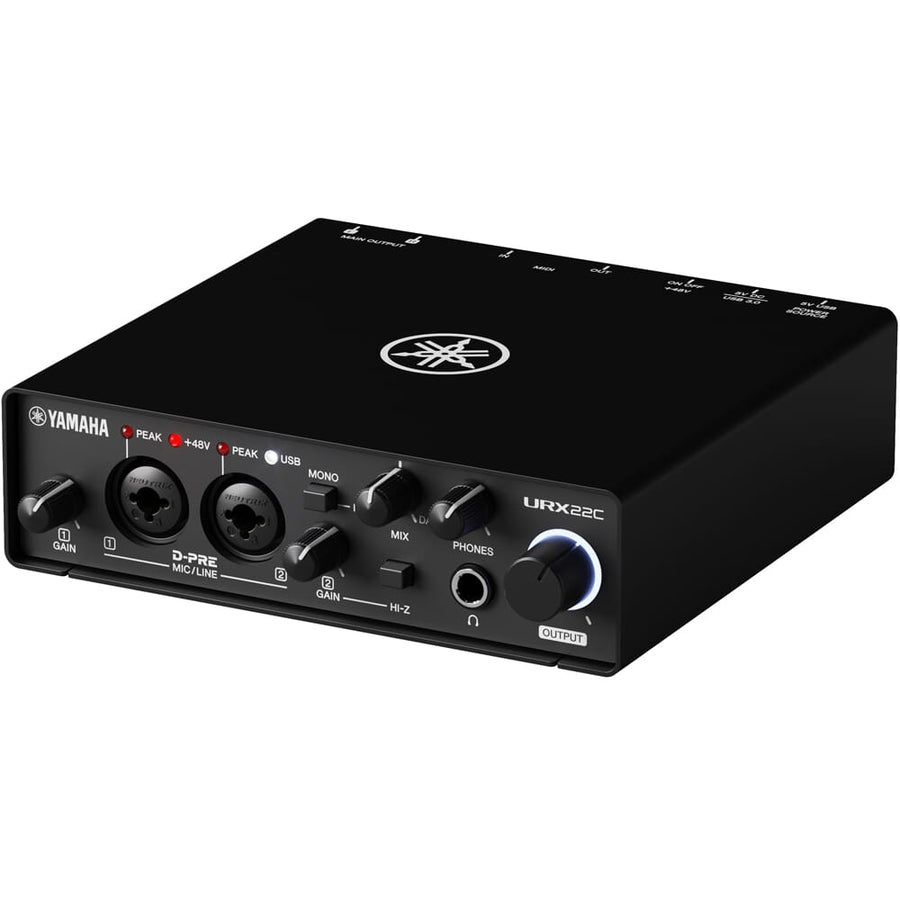 Yamaha URX22C, 32-Bit USB-C Recording & Streaming Audio Interface with MIDI