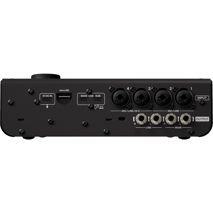 Yamaha URX44 Black, 32-Bit USB-C Audio Interface with DSP, Touchscreen & microSD Recording