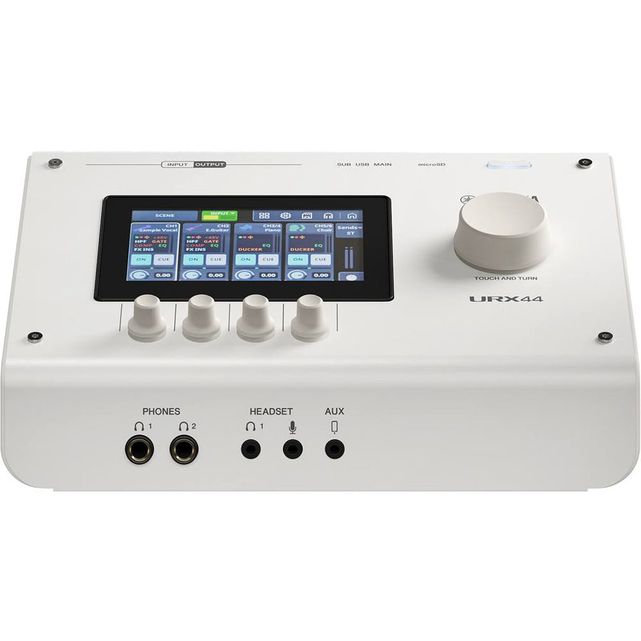 Yamaha URX44 White, 32-Bit USB-C Audio Interface with DSP, Touchscreen & microSD Recording