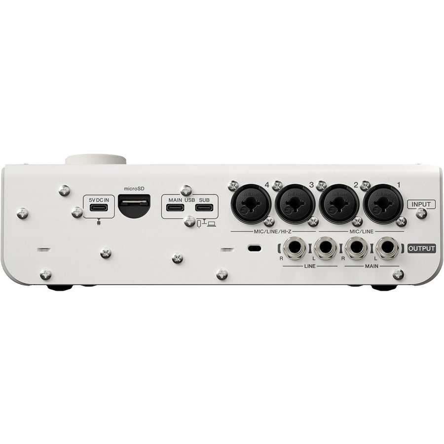 Yamaha URX44 White, 32-Bit USB-C Audio Interface with DSP, Touchscreen & microSD Recording