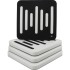 EQ Acoustics 'ColourPanel R5 3D' Black On Pure White Acoustic Tiles x4