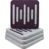 EQ Acoustics 'ColourPanel R5 3D' Deep Purple On Marle Grey Acoustic Tiles x4
