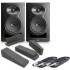 Kali Audio LP6 V2 Black (Pair) + Isolation Pads & Leads Bundle