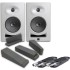 Kali Audio LP6 V2 White (Pair) + Isolation Pads & Leads Bundle
