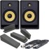 KRK Rokit RP8 G4 (Pair) + Isolation Pads & Leads Bundle