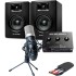 M-Audio BX4 Speakers (Pair) + M-Track Solo Interface & MPM-1000 Microphone