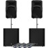 Mackie 2 x SRM450 Speakers, 2 x 18S Subs + Poles & Leads