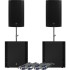 Mackie 2 x Thump 12A Speakers, 2 x 18S Subs + Poles & Leads