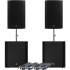 Mackie 2 x Thump 15A Speakers, 2 x 18S Subs + Poles & Leads