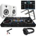 Pioneer DDJ-REV7, DM-40 White Speakers, HDJ-CUE1 Headphones & Laptop Stand Bundle Deal