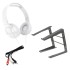 Pioneer DJ DDJ-FLX4 Controller, DM-40D White Speakers, Laptop Stand & MJ503W Headphones Bundle