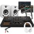 Pioneer DJ DDJ-FLX4 Controller, DM-40D White Speakers, Laptop Stand & MJ503W Headphones Bundle