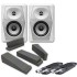 Pioneer DJ VM-50 Active DJ Speakers White (Pair) + Isolation Pads & Cables Bundle Deal