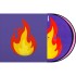 Serato Emoji Series Control Vinyl 'Flame/Record' Pair