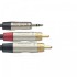 Stagg Mini Jack - Split RCA 3 Metre Pro Audio Cable (NYC3MPS2CMR)