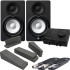 Yamaha HS7 Black (Pair) + NI Komplete Audio 2 Interface, Pads & Leads