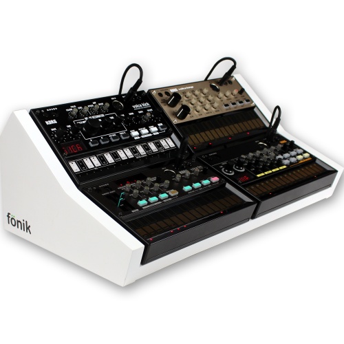 Fonik Audio Stand For 4 x Korg Volca (White)