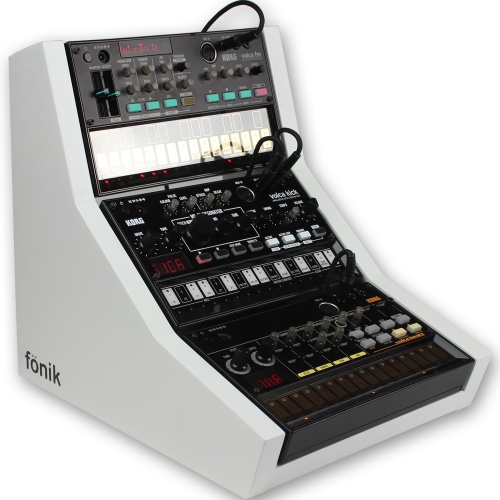 Fonik Audio Stand For 3 x Korg Volca (White)