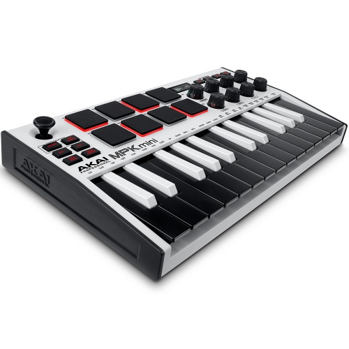Akai MPK Mini MK3, MIDI Controller Keyboard, White Edition
