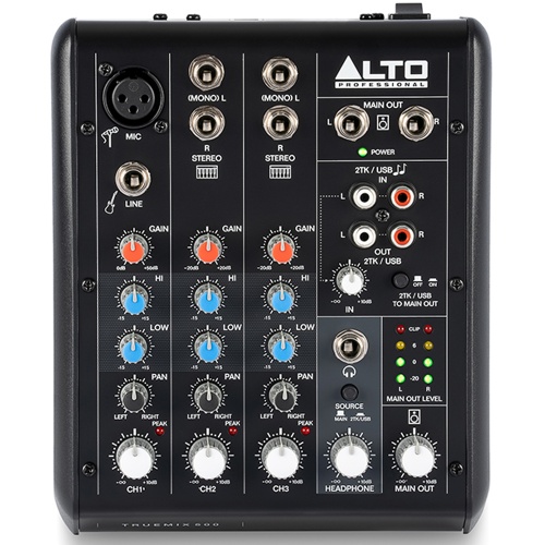Alto Truemix 500, 5-Channel Analog Mixer with USB
