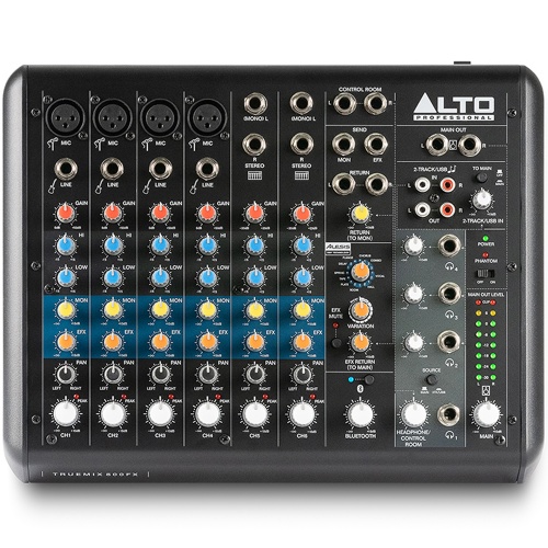 Alto Truemix 800 FX, 8-Channel Mixer with USB, Bluetooth & Multi-FX