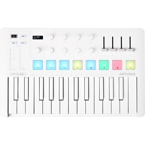 Arturia MiniLab MK3 Alpine White Special Edition, 25 Key USB Controller Keyboard